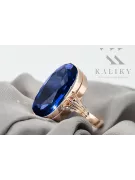 Vintage Pierścionek Szafir Oryginalny wyrób Vintage 14k z różowego złota vrc113r